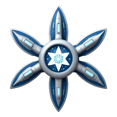 startrek space ship with a snowflake behind it sticker