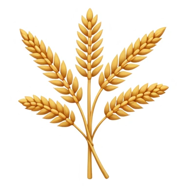 Minimalist emoji-style icon representing celiac disease: a golden wheat stalk with a bold red ‘no’ cross on top, flat design, clean lines, simple shapes, high contrast, centered on a transparent or white background, friendly but clear medical symbol, vector-style, smooth edges. sticker