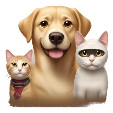 Buff dog with Elon Musk and buff cat sticker