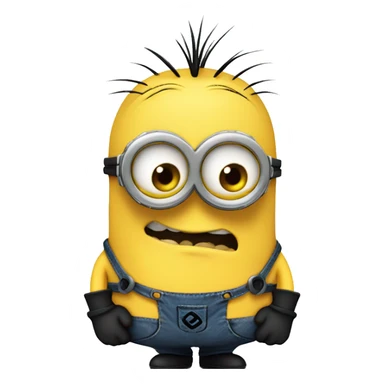 Despicable 4 character mega minion on their phone sticker