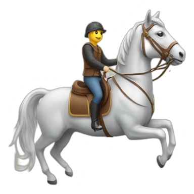 Un chat sur un cheval sticker