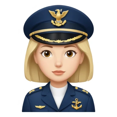Female navy soldier, bigger face. sticker