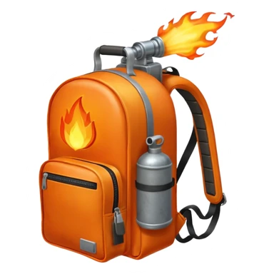 flame thrower with backpack sticker
