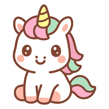cute character, cartoon style, vibrant colors, innocent features, big eyes, happy expression sticker