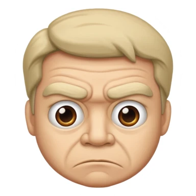 Man looks grouchy  sticker