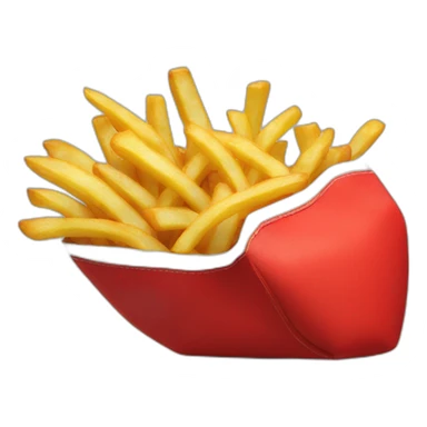 french fries in a red bag sticker
