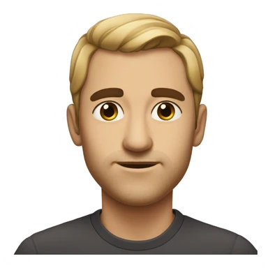 Man with one eyebrow up and one eyebrow down with a perfect jawline sticker