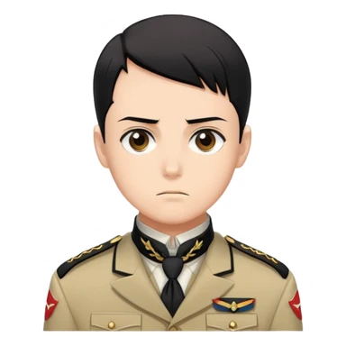Levi Ackerman from Attack on Titan, with black undercut hair, serious expression, Scout Regiment uniform with cravat sticker
