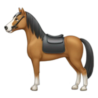 Cheval sur un chien sticker