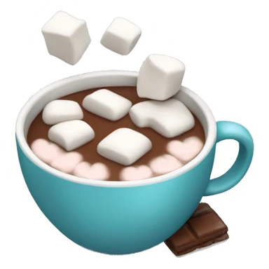 A cup of hot cocoa with marshmallows sticker