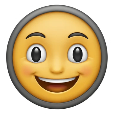 happy face emoji  grey colored sticker