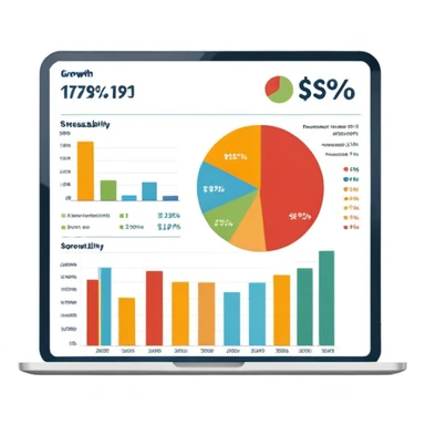Case study slide showing impressive business results and ROI sticker