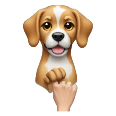 Dog that makes a finger of honor sticker