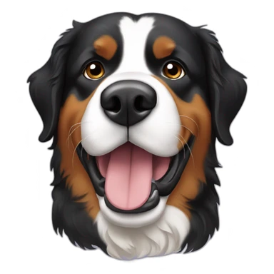 bernese mountaind dog in a ferry sticker
