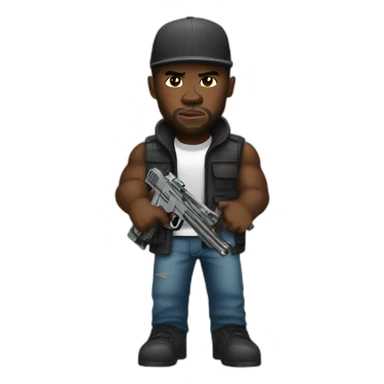 50 cent bulletproof with 2 guns sticker
