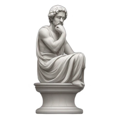 Stoic statue only with head sticker