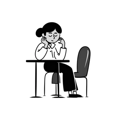 sad business woman sticker