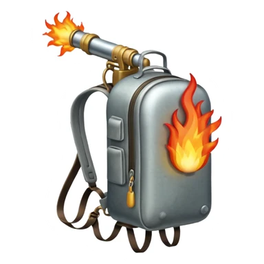 flame thrower with backpack sticker