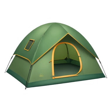 green camping tent sticker