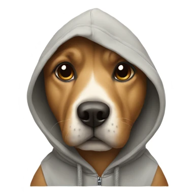 Dog wearing a hoddie sticker
