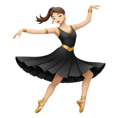 South-East (SE): "dancer_southeast: Create a minimal flat-vector dancer icon facing south-east. Pose rotated to face SE, maintaining dynamic motion. Black stroke 2px on transparent background, square canvas 1:1, SVG vector style, no text or facial features." sticker