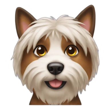 Yorkshire Dog with cat ears sticker