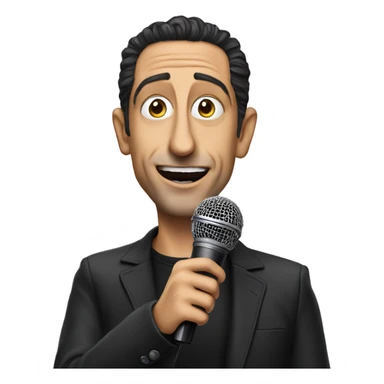 standup comedian with mic Gad Elmaleh sticker
