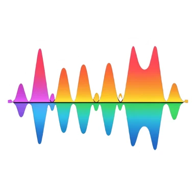 black audio spectrum, no color sticker