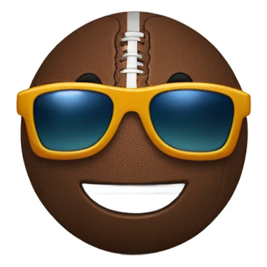 Football with sunglasses  sticker