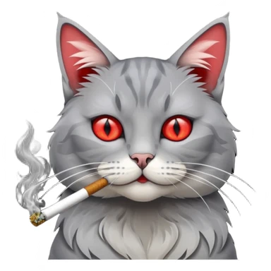 Cat smoking weed sticker