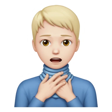 Person with hands strangling neck sticker