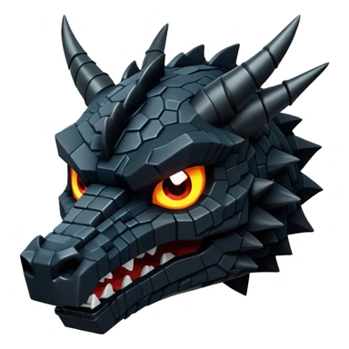 Minecraft black dragon head sticker