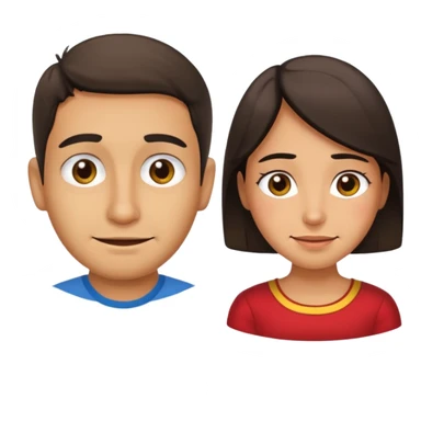 a happy and a sad spanish emoji sticker