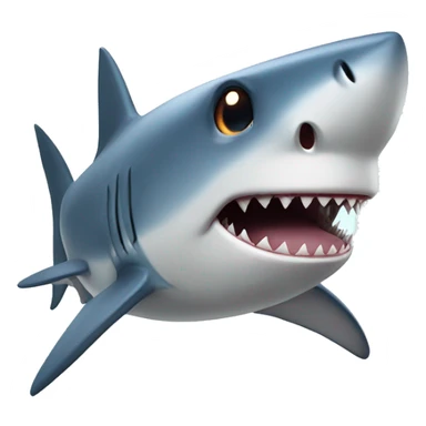 Shark with star eyes sticker