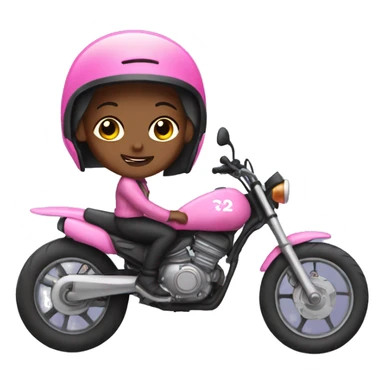 girl on pink dirtbike  sticker