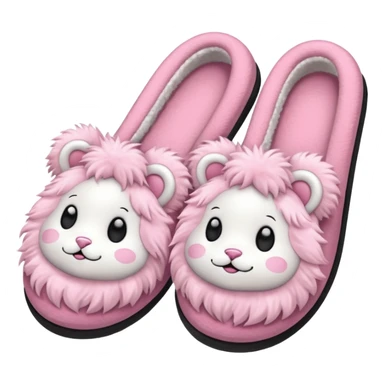 Pink cute slippers sticker