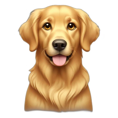 Golden retriever with big cute eyes sticker