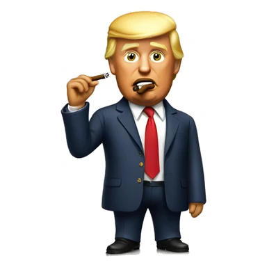 Donald trump smoking cigar  sticker