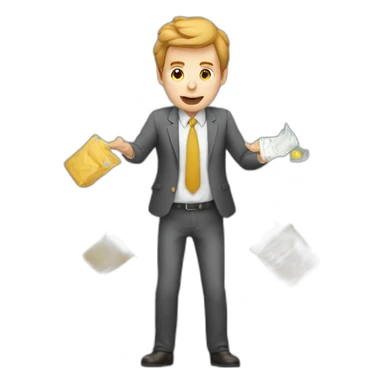 Very busy bizdev person juggling priorities sticker