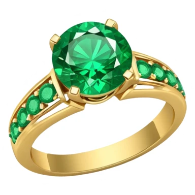 glitter esmerald married ring sticker