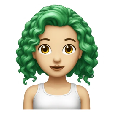 menina branca, olhos verde, cabelo ondulado, ruivo sticker