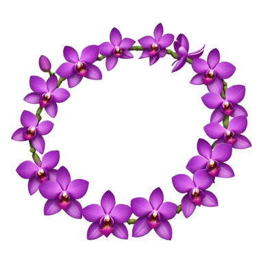 Purple orchid lei sticker