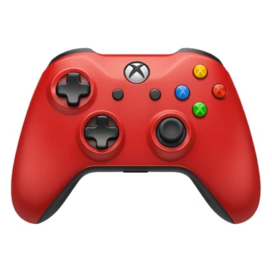 Xbox gamepad, red, front view sticker