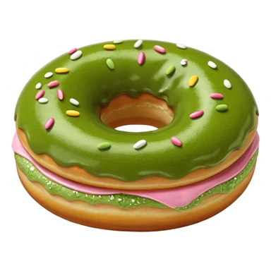 matcha doughnut sticker