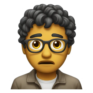 nervously concerned sticker