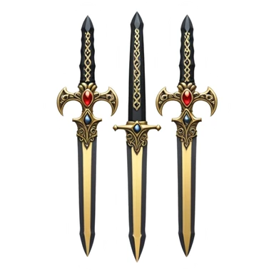 goth black dagger sticker