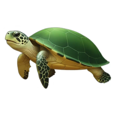 Tortue sur une baleine sticker