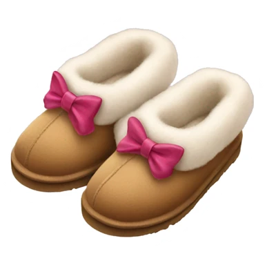UGG slippers with bows sticker