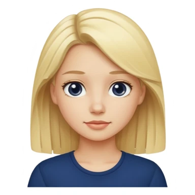 blonde girl with navy blue top sticker