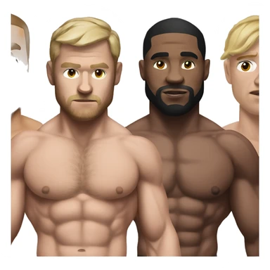 Life like ufc fighter with big muscles  sticker